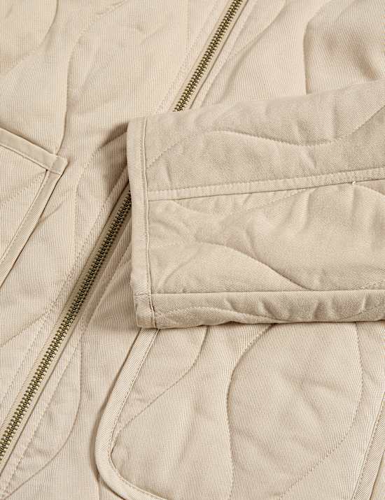 Καπιτονέ τζάκετ με ψηλό γιακά