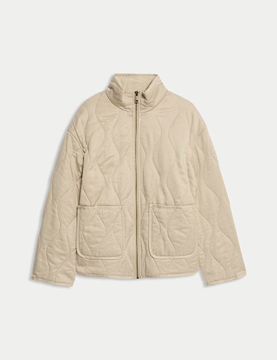 Καπιτονέ τζάκετ με ψηλό γιακά