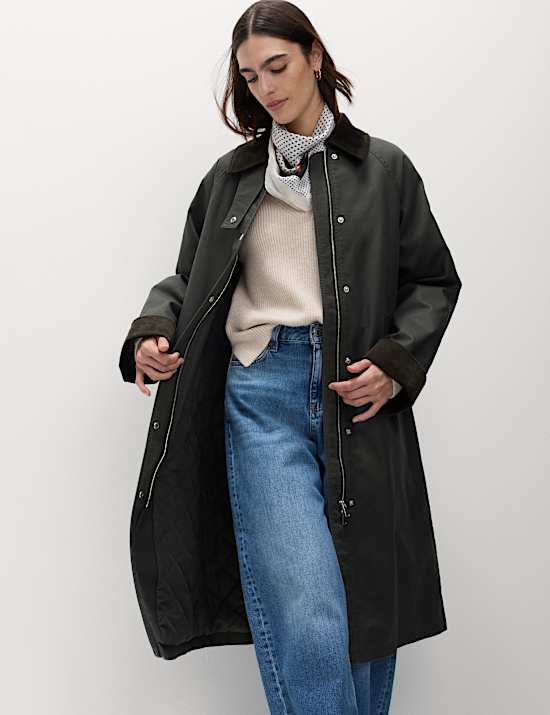 Cotton Rich Collared Utility Car Coat