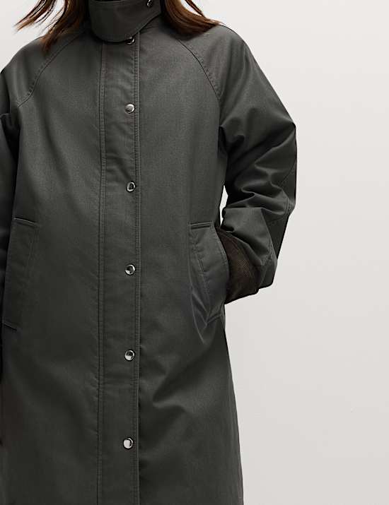 Cotton Rich Collared Utility Car Coat