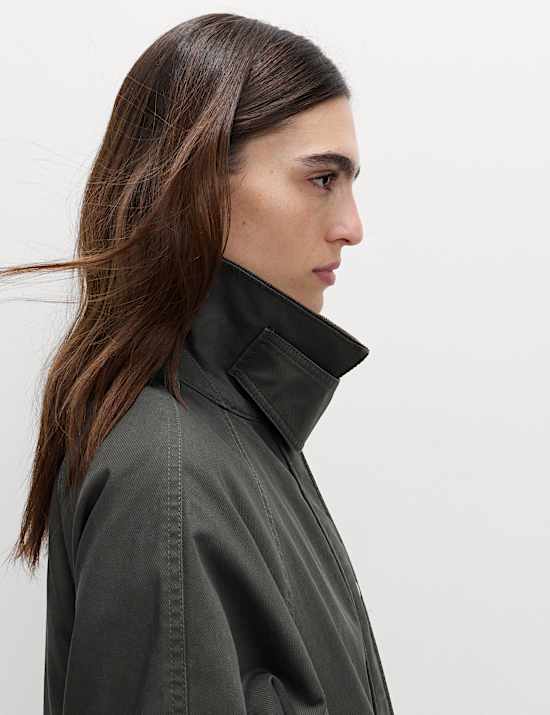 Cotton Rich Collared Utility Car Coat