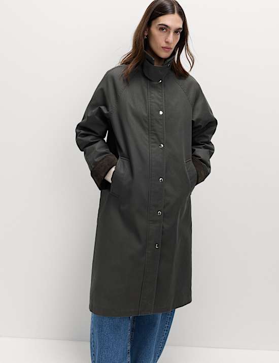 Cotton Rich Collared Utility Car Coat