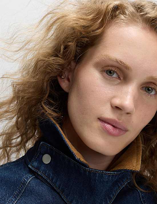 Τζιν παλτό-καμπαρντίνα