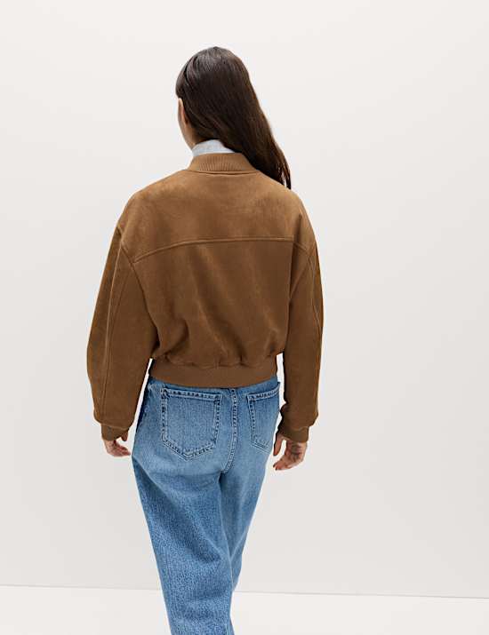 Suedette Lightweight Bomber Jacket
