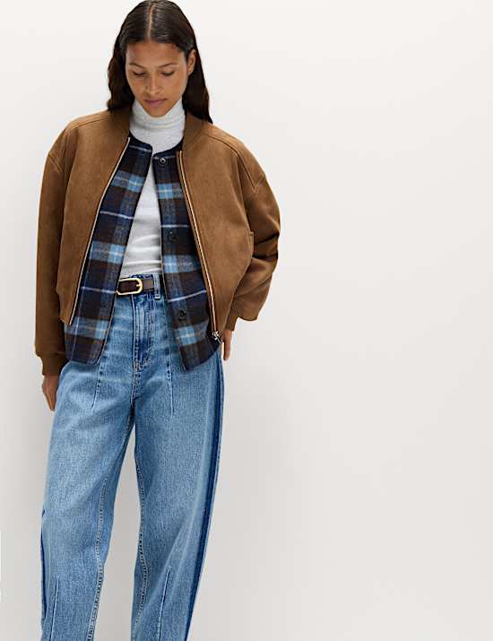 Suedette Lightweight Bomber Jacket