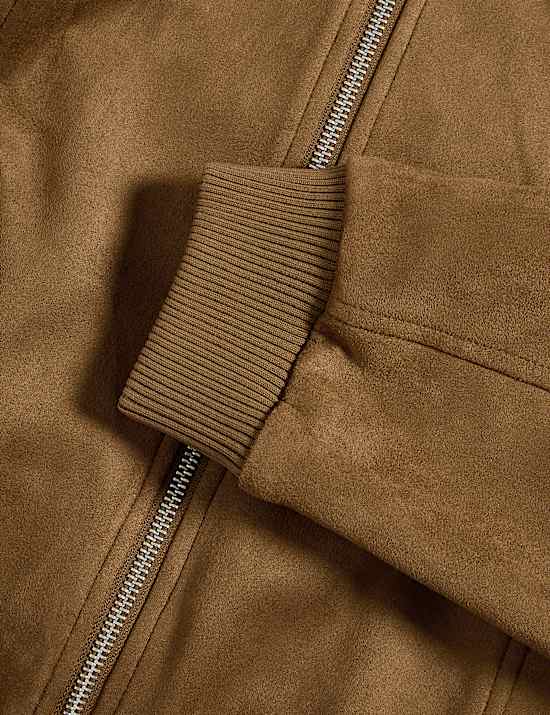 Suedette Lightweight Bomber Jacket