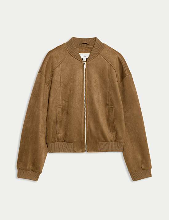 Suedette Lightweight Bomber Jacket