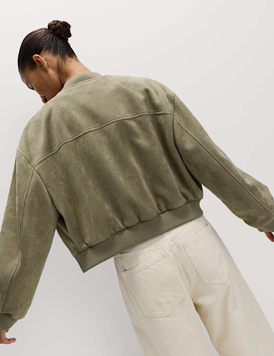 Suedette Lightweight Bomber Jacket