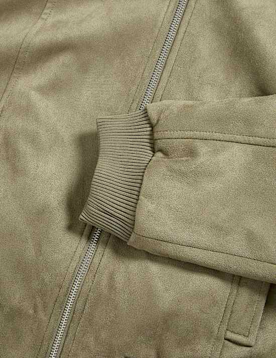 Suedette Lightweight Bomber Jacket
