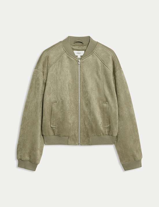 Suedette Lightweight Bomber Jacket