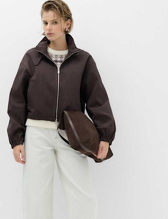 Cotton Rich Lightweight Buckle Short Jacket