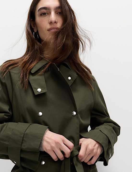 Praktische trenchcoat met kraag en Stormwear™