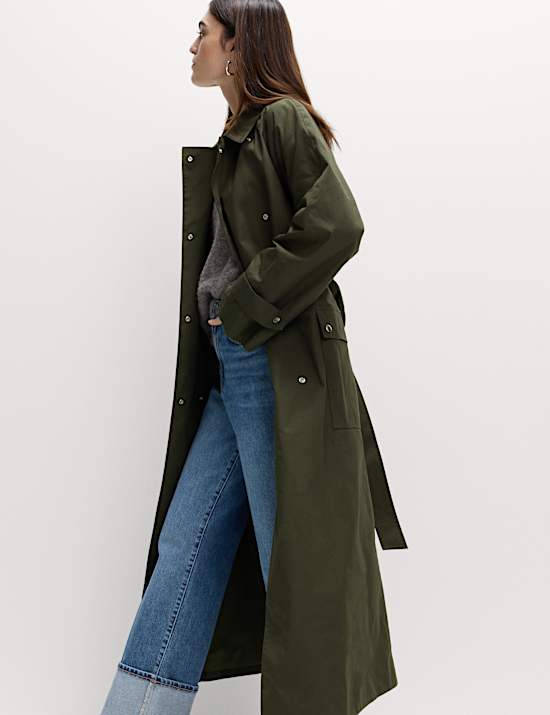 Praktische trenchcoat met kraag en Stormwear™