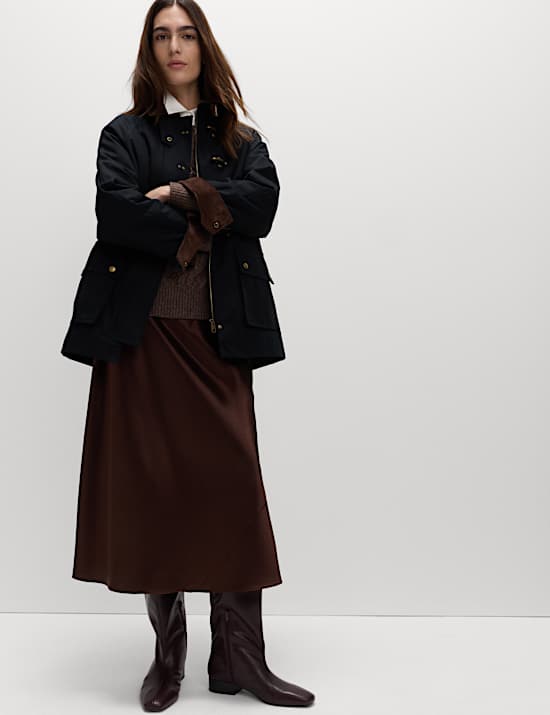 Leichte Jacke aus reiner Baumwolle im Country-Stil mit Schnalle