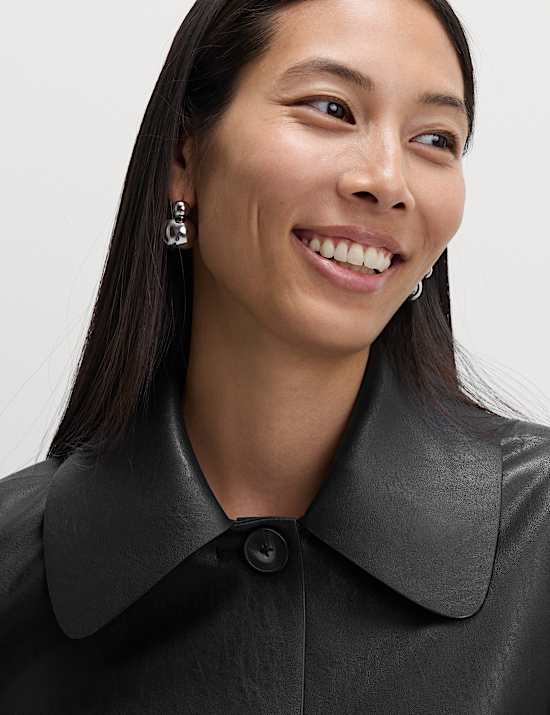 Faux Leather Lightweight Jacket