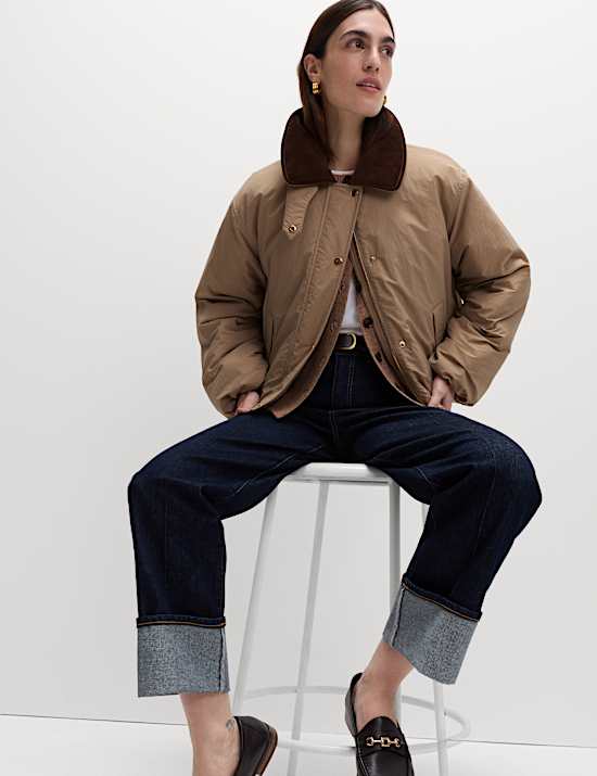 Puffer Jacke aus Baumwollmischgewebe mit Thermowarmth&trade;-Technologie