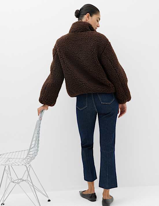 Borg Funnel Neck Jacket