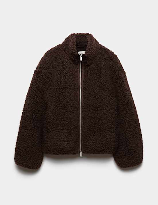 Borg Funnel Neck Jacket