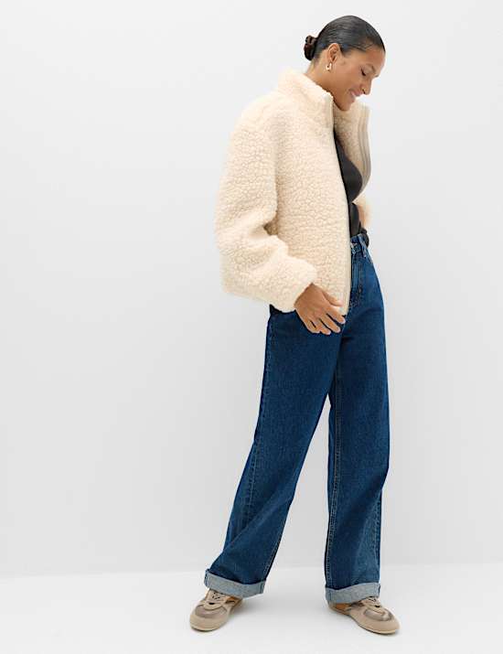 Borg Funnel Neck Jacket