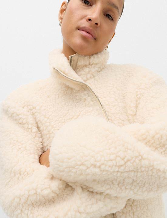 Borg Funnel Neck Jacket