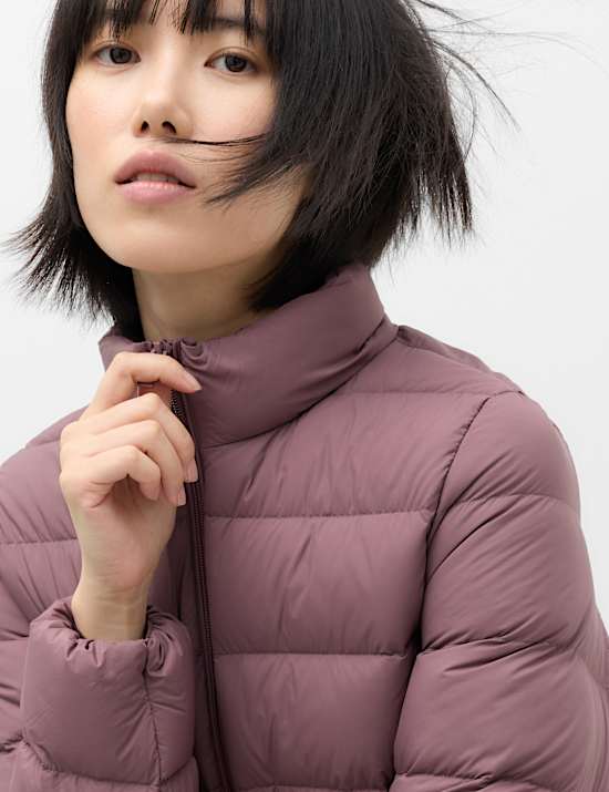 Wattierte Steppjacke mit Feder- und Daunenf&uuml;llung