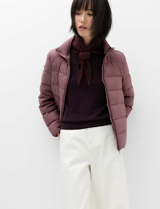 Wattierte Steppjacke mit Feder- und Daunenf&uuml;llung
