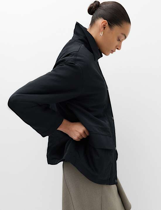 Fur Trim Barn Jacket