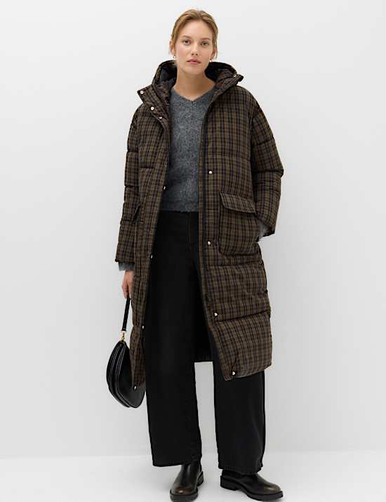 Thermowarmth Padded Hooded Longline Puffer Coat