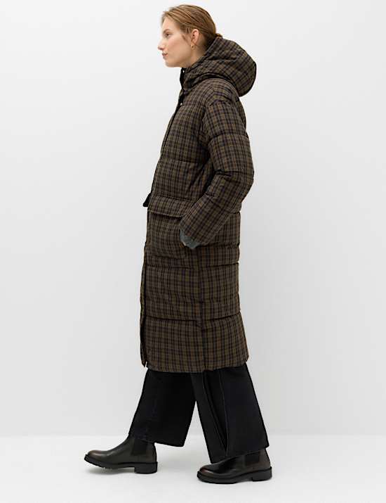 Thermowarmth Padded Hooded Longline Puffer Coat