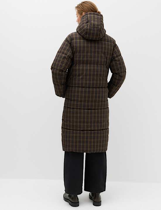 Thermowarmth Padded Hooded Longline Puffer Coat
