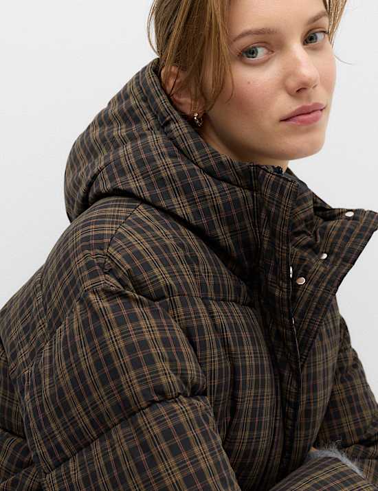 Thermowarmth Padded Hooded Longline Puffer Coat