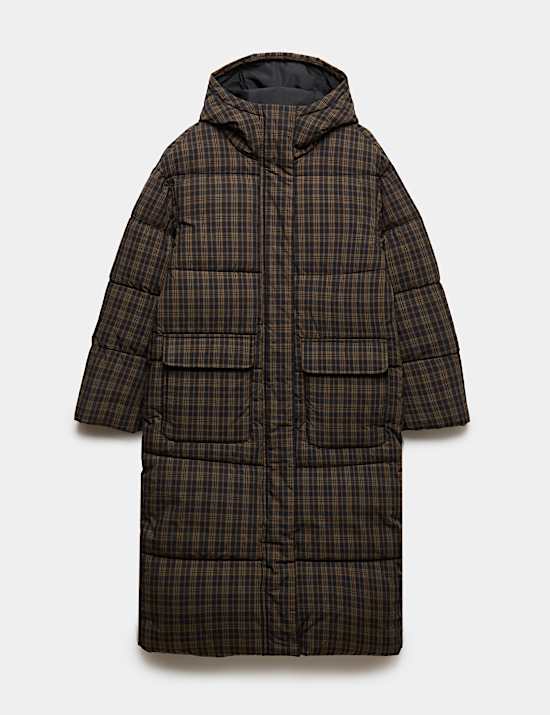 Thermowarmth Padded Hooded Longline Puffer Coat