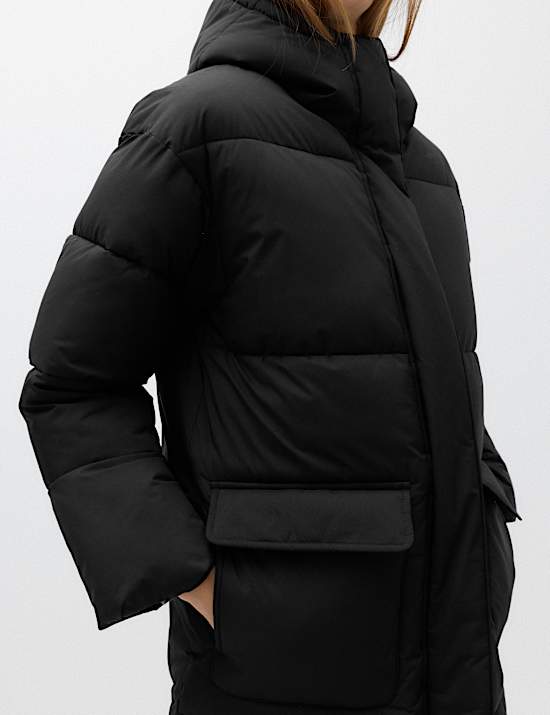 Thermowarmth Padded Hooded Longline Puffer Coat