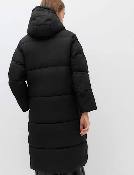 Thermowarmth Padded Hooded Longline Puffer Coat