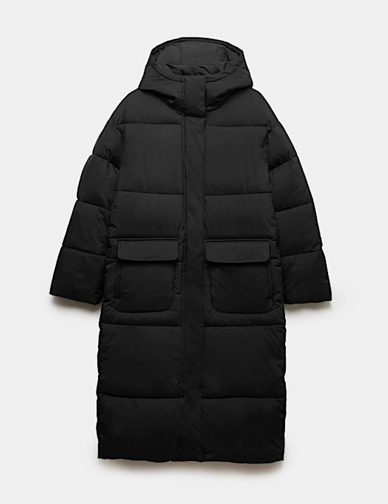 Thermowarmth Padded Hooded Longline Puffer Coat