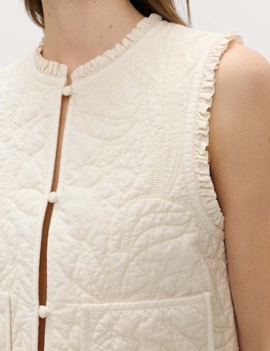 Pure Cotton Quilted Gilet