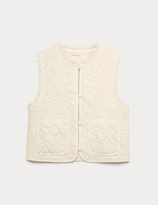 Pure Cotton Quilted Gilet