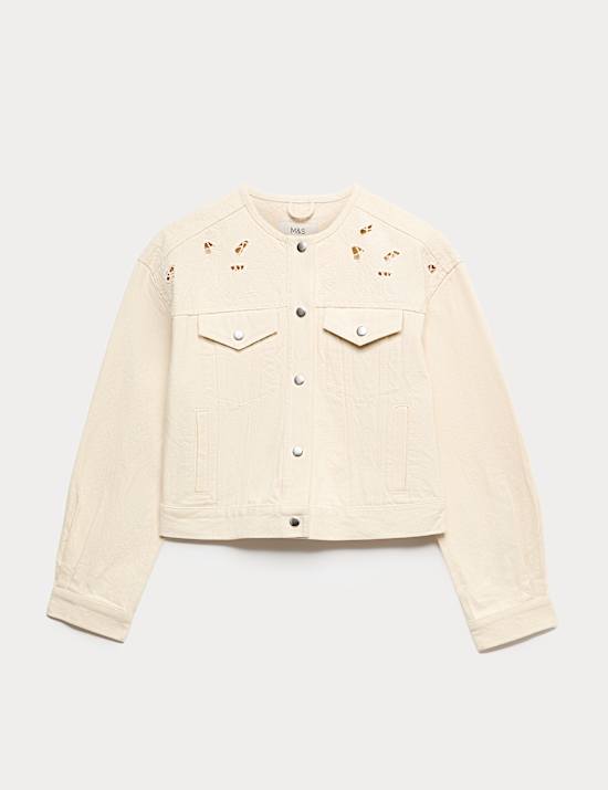 Cutwork Denim Trucker Jacket