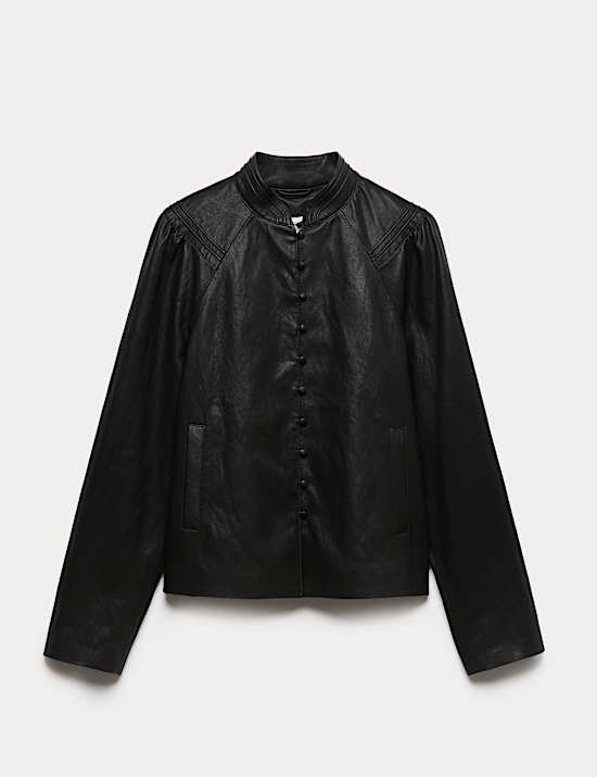 Faux Leather Victorian Style Jacket