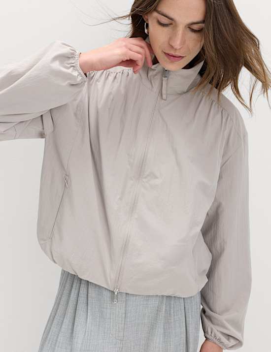 Stormwear&trade; Lightweight Funnel Neck Gathered Jacket