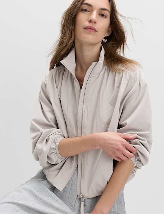 Stormwear&trade; Lightweight Funnel Neck Gathered Jacket