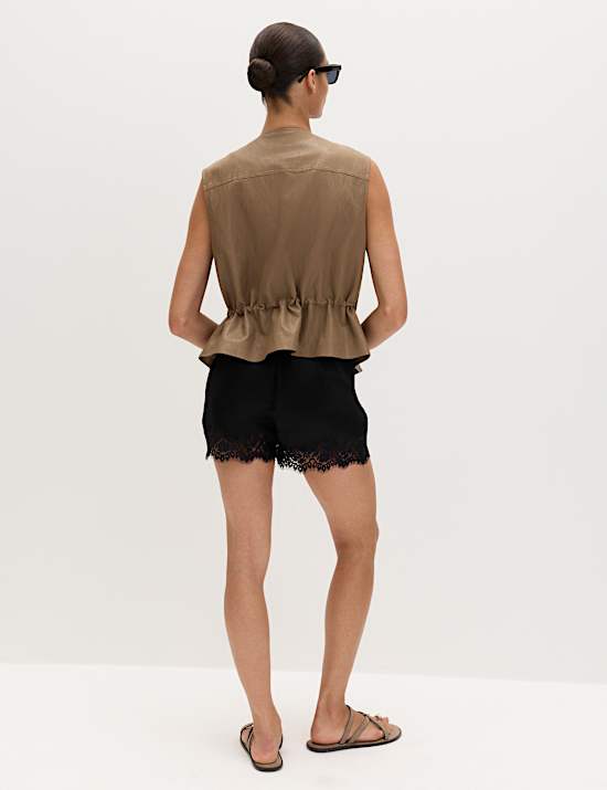 Faux Leather Utility Gilet