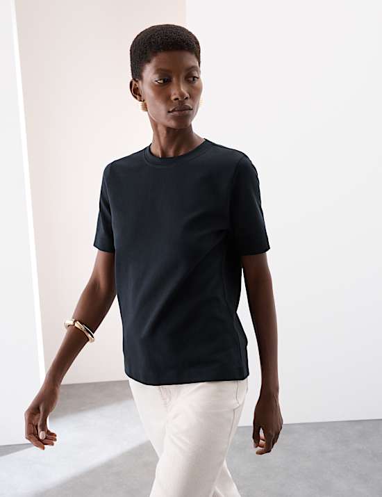 Cotton Rich Crew Neck T-Shirt