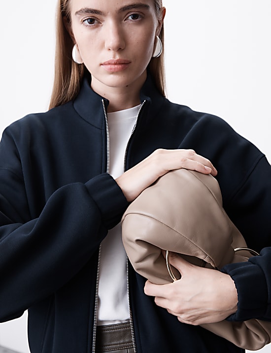 Veste en coton à encolure haute