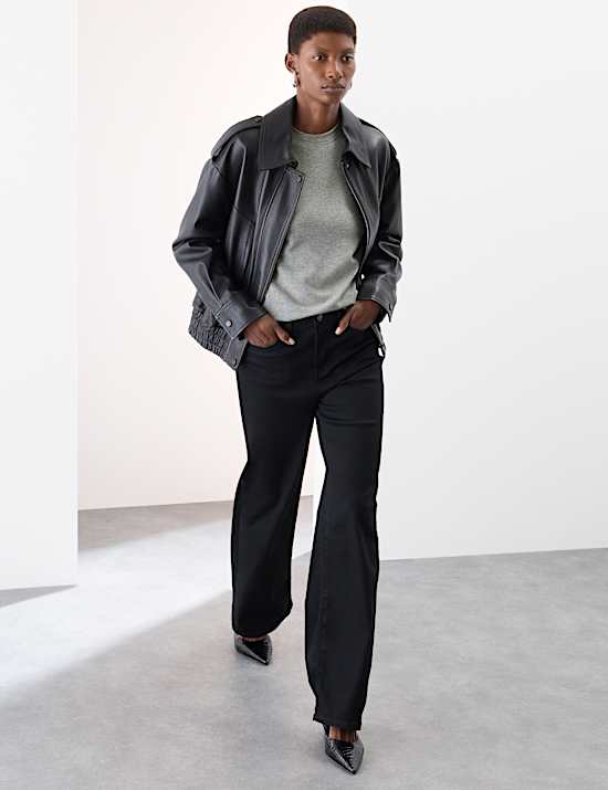 Cotton Rich Crew Neck Top