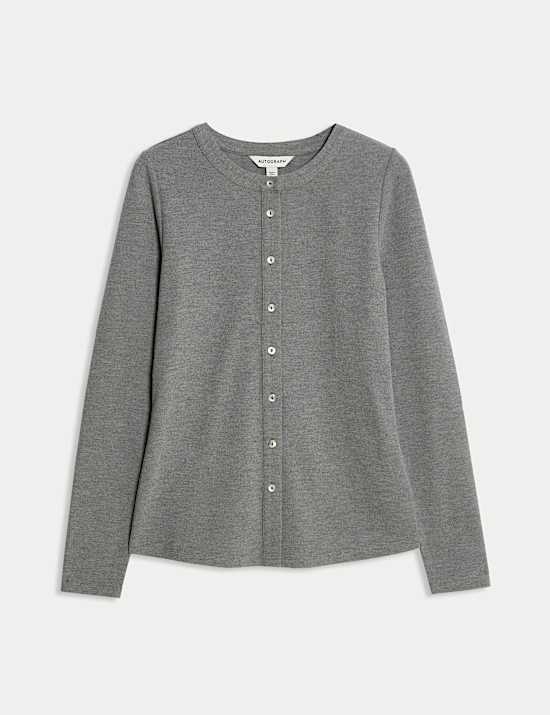 Jersey Button Through Top