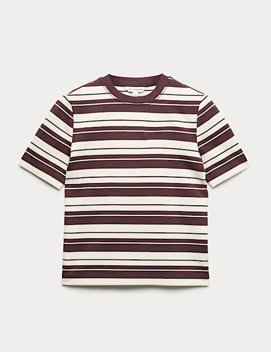 Pruhovan&eacute; tričko s vysok&yacute;m obsahem bavlny