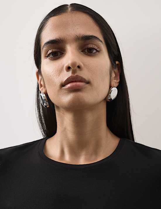 Jersey Crew Neck Top