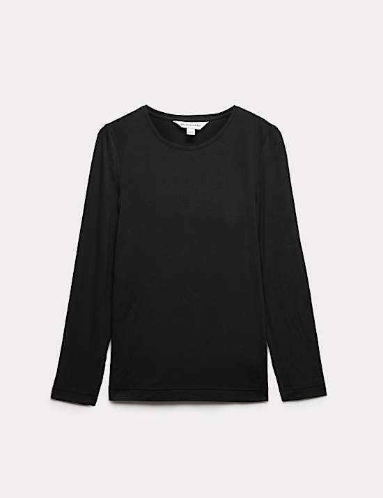 Jersey Crew Neck Top