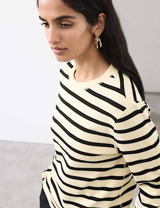 Pure Cotton Striped Top